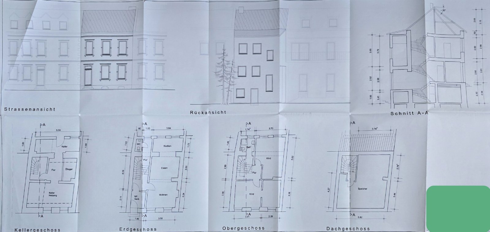 Grundrisse - Ansichten - Schnitt